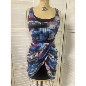 Guess Women’s Dress Sleeveless Shirt Mini Sheer Fully Lined Sz 2